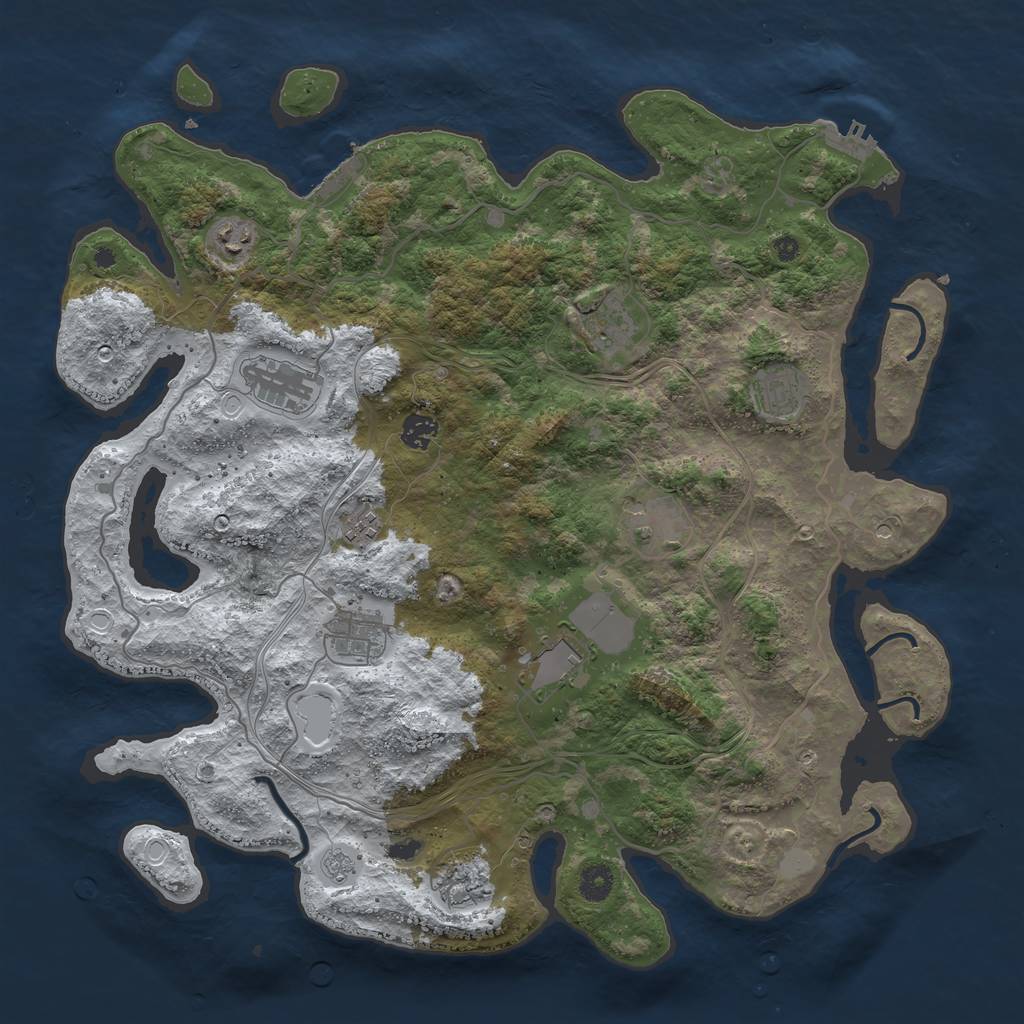 Rust Map: Procedural Map, Size: 4250, Seed: 12324, 19 Monuments