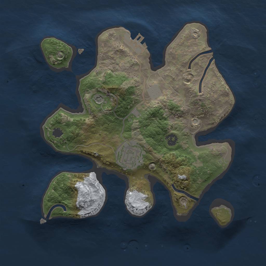 Rust Map: Procedural Map, Size: 2250, Seed: 230198134, 8 Monuments