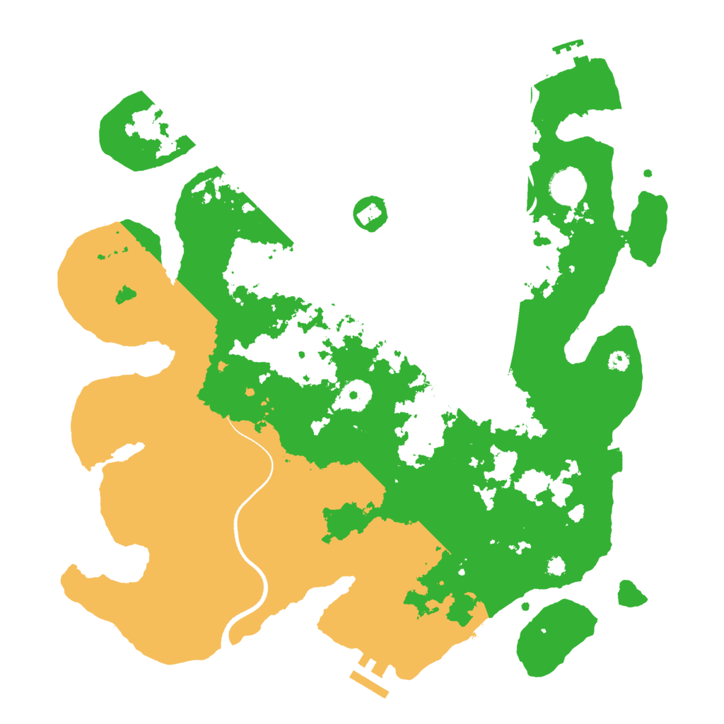 Biome Rust Map: Procedural Map, Size: 3500, Seed: 3131135