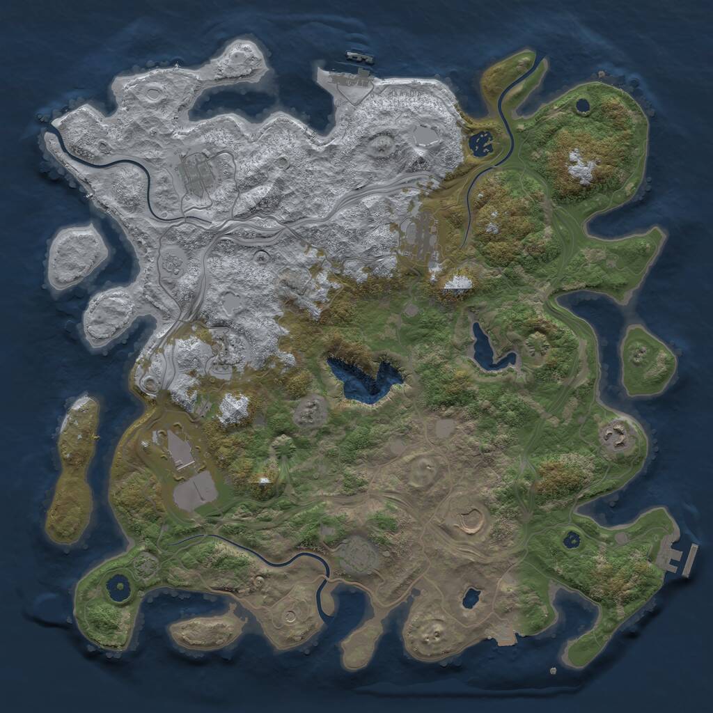 Rust Map: Procedural Map, Size: 4250, Seed: 236273, 14 Monuments