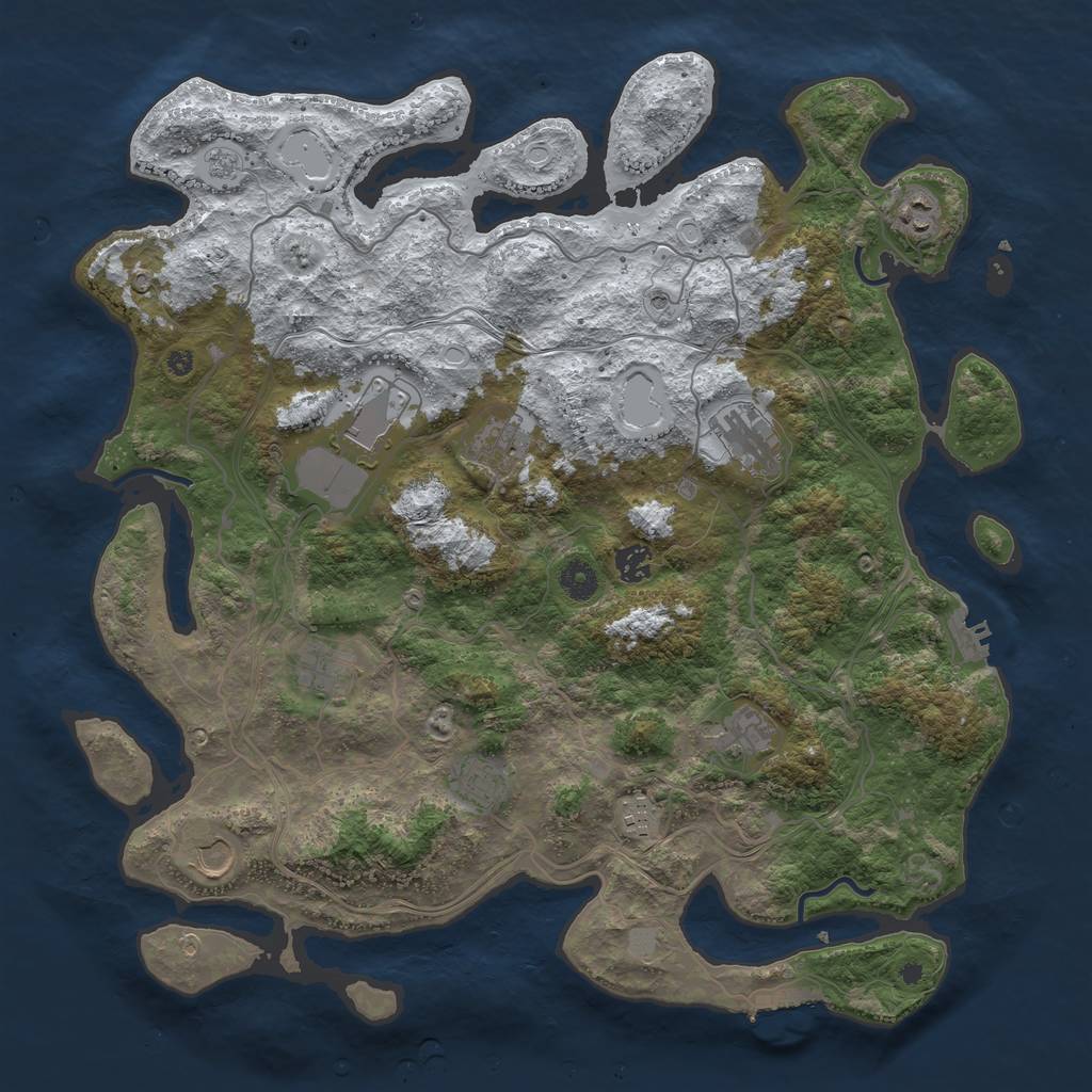 Rust Map: Procedural Map, Size: 4250, Seed: 1304307959, 19 Monuments