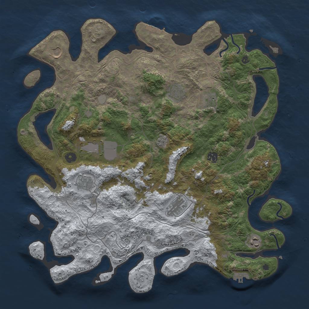 Rust Map: Procedural Map, Size: 4250, Seed: 2022050500, 18 Monuments
