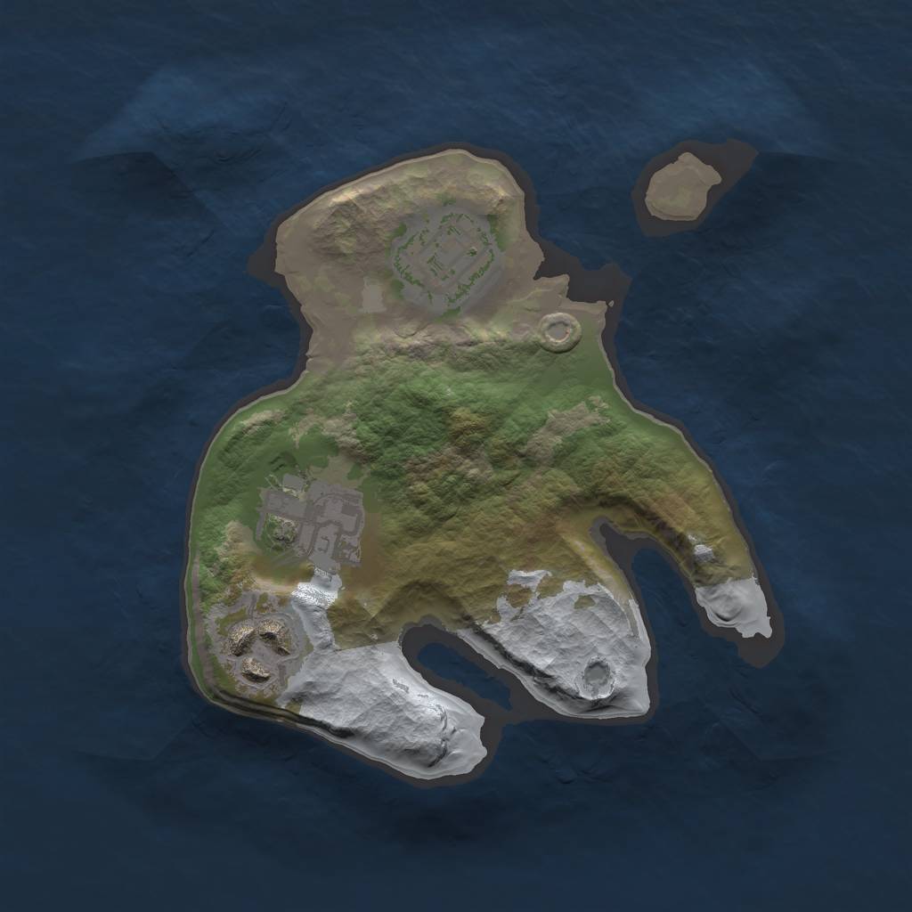 Rust Map: Barren, Size: 2000, Seed: 77, 5 Monuments