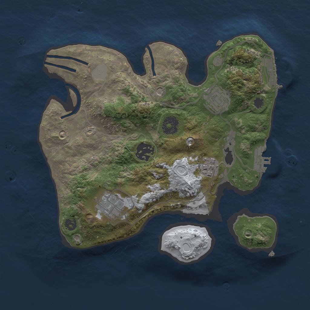 Rust Map: Procedural Map, Size: 2600, Seed: 1879008140, 12 Monuments
