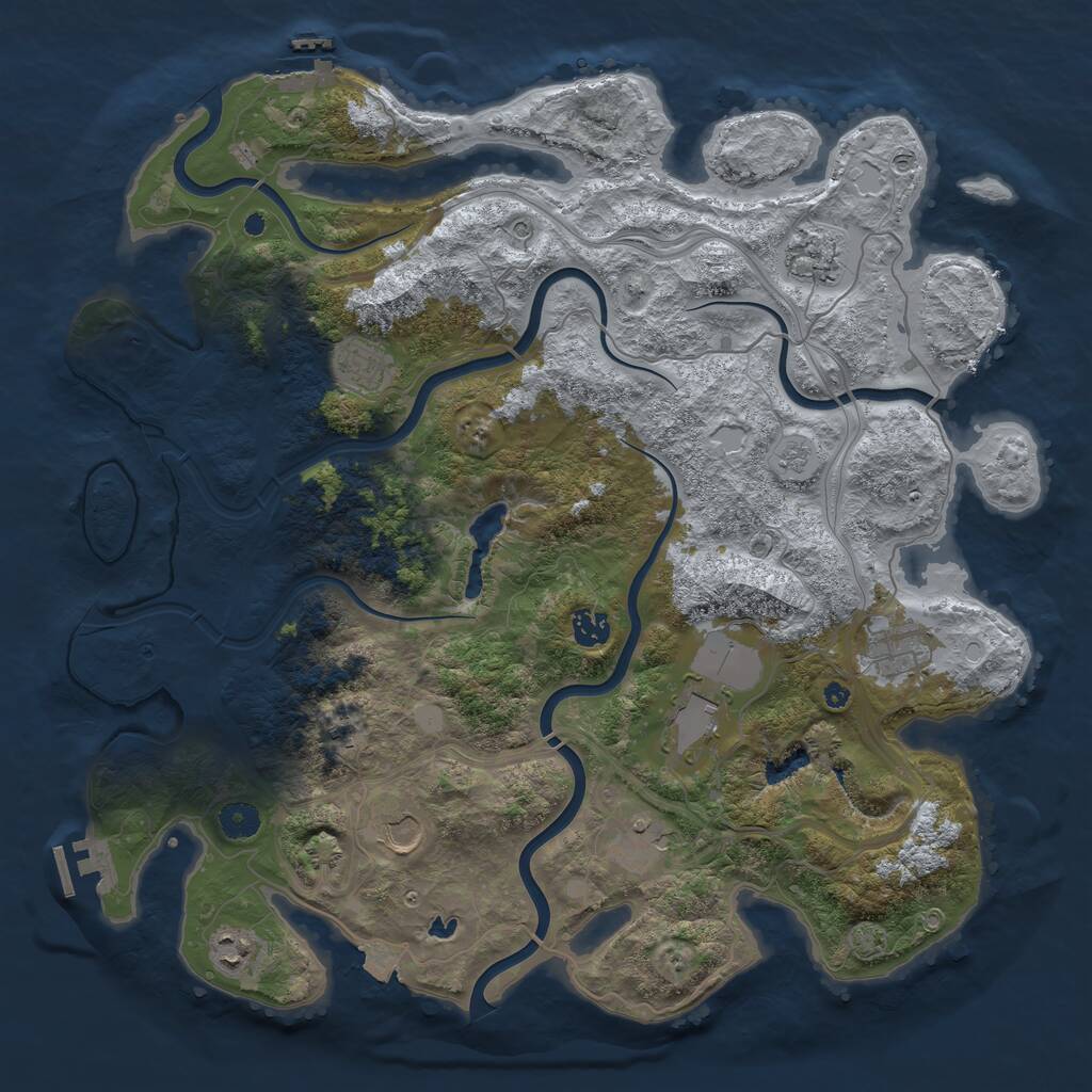 Rust Map: Procedural Map, Size: 4250, Seed: 896135, 15 Monuments
