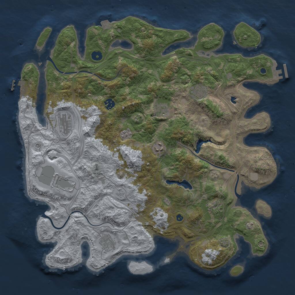 Rust Map: Procedural Map, Size: 4250, Seed: 72906, 15 Monuments