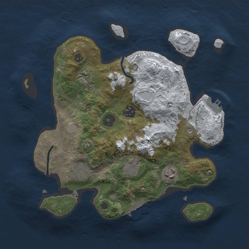 Rust Map: Procedural Map, Size: 3010, Seed: 308824661, 14 Monuments