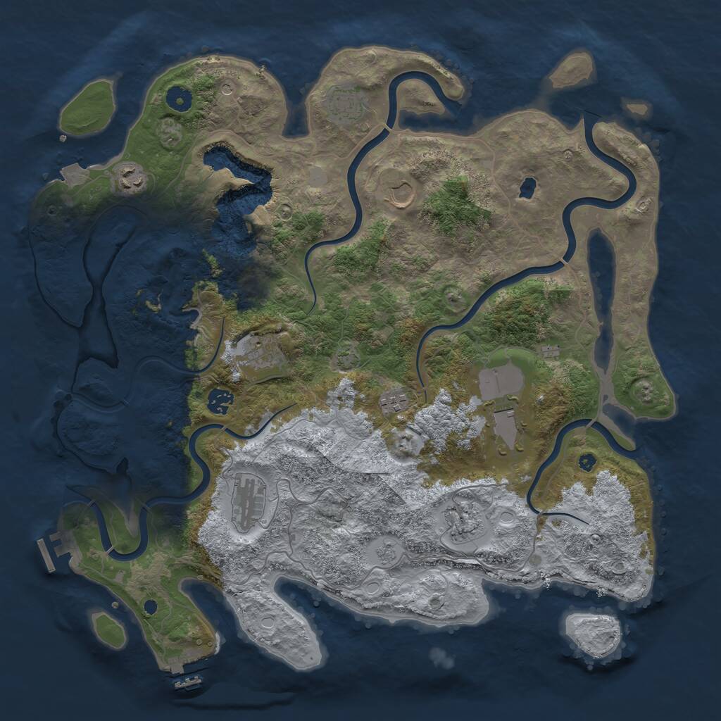 Rust Map: Procedural Map, Size: 4200, Seed: 31004591, 15 Monuments