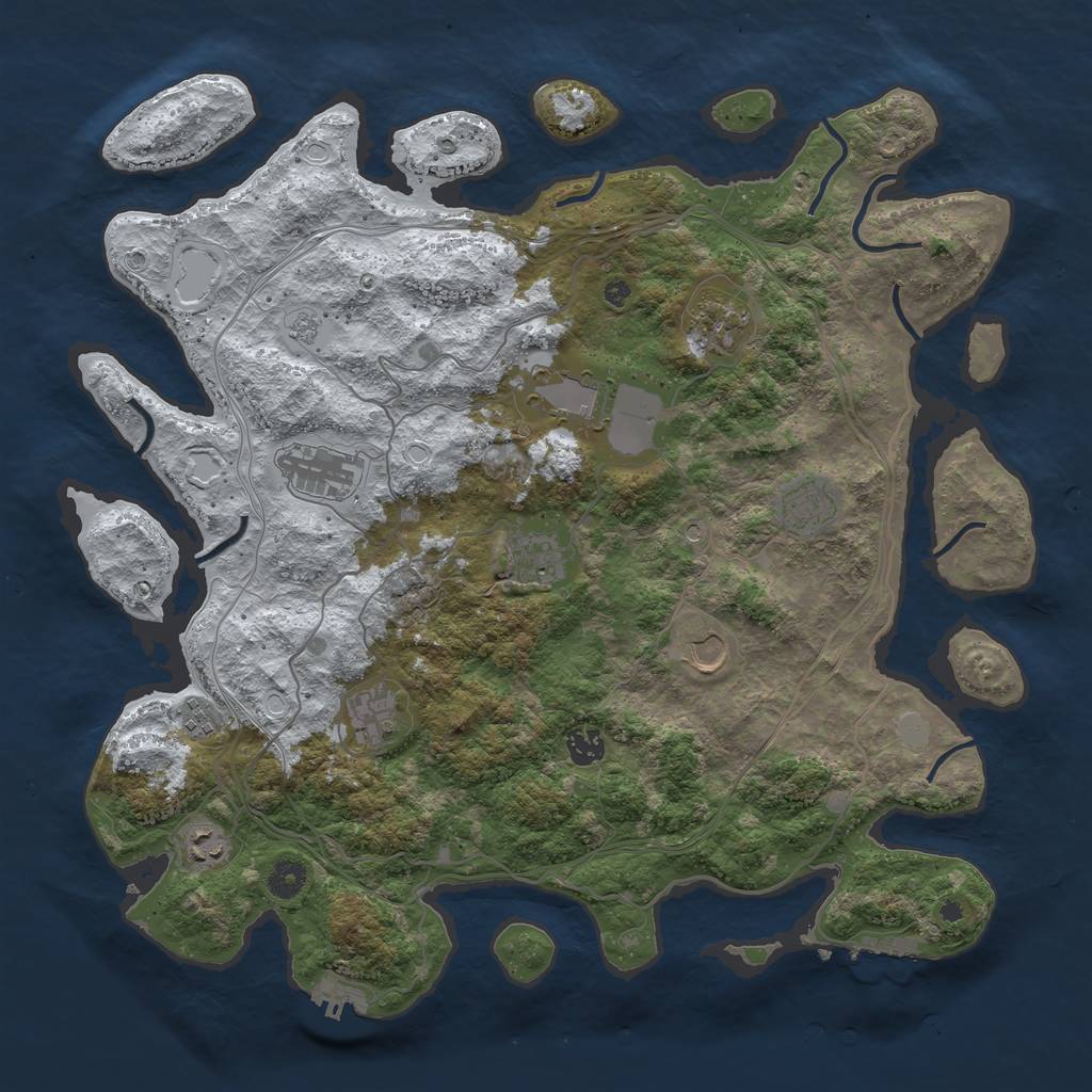 Rust Map: Procedural Map, Size: 4250, Seed: 1662102638, 19 Monuments