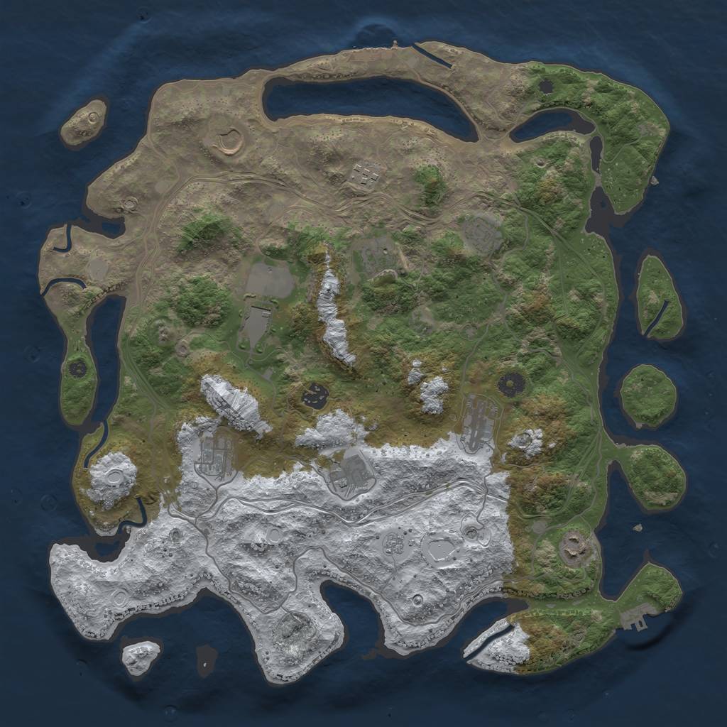 Rust Map: Procedural Map, Size: 4250, Seed: 146639881, 19 Monuments
