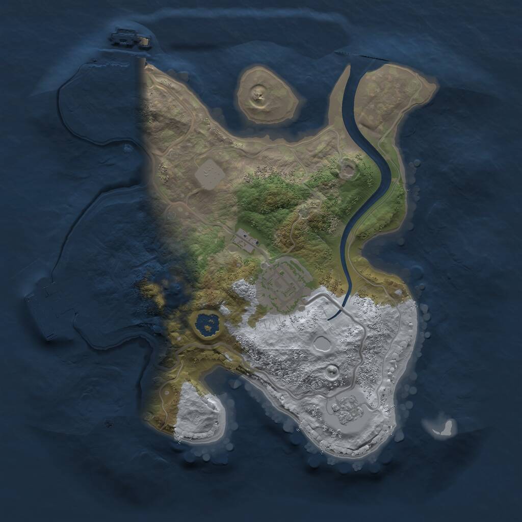 Rust Map: Procedural Map, Size: 2200, Seed: 109117807, 5 Monuments