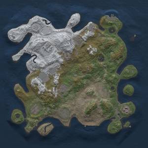 Thumbnail Rust Map: Procedural Map, Size: 3500, Seed: 1338710184, 19 Monuments