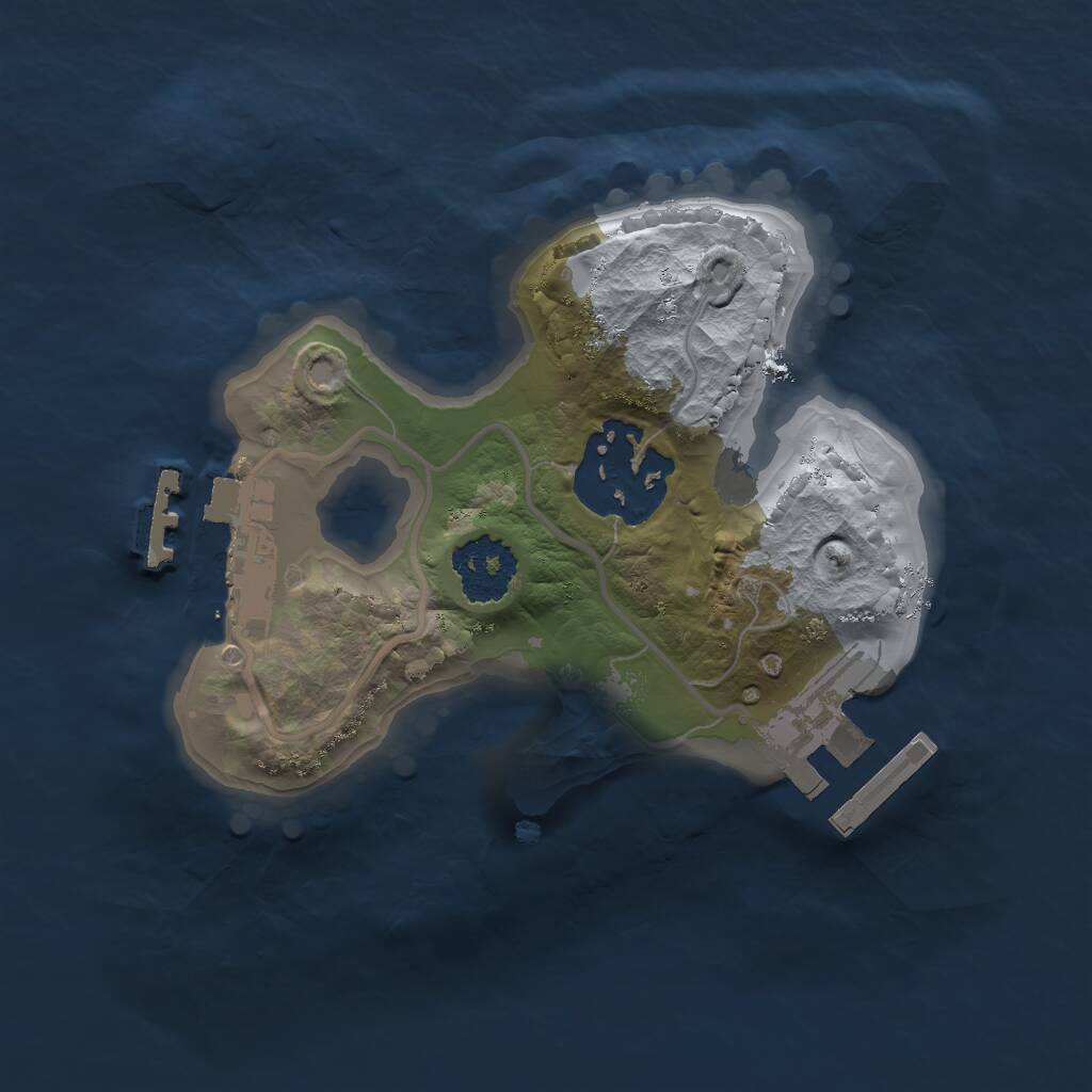 Rust Map: Procedural Map, Size: 1700, Seed: 123, 4 Monuments