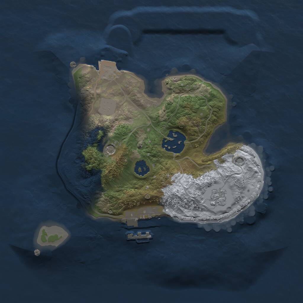 Rust Map: Procedural Map, Size: 2000, Seed: 111, 5 Monuments
