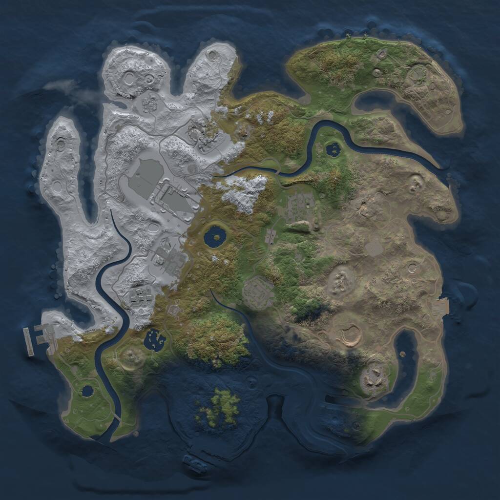 Rust Map: Procedural Map, Size: 3500, Seed: 944984984, 15 Monuments