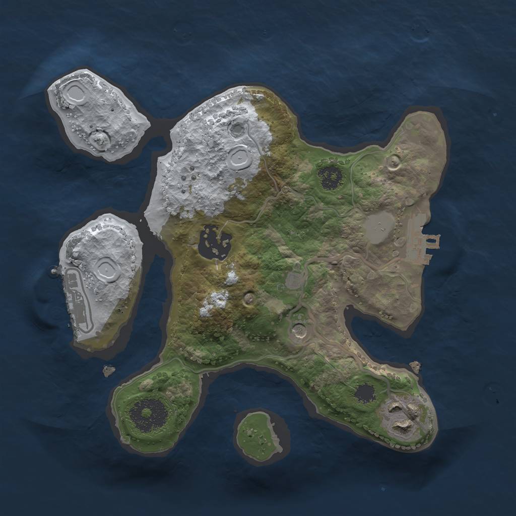 Rust Map: Procedural Map, Size: 2200, Seed: 1730058654, 10 Monuments