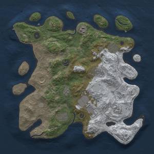 Thumbnail Rust Map: Procedural Map, Size: 3500, Seed: 1977443238, 17 Monuments