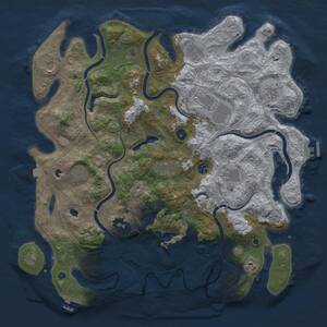 Thumbnail Rust Map: Procedural Map, Size: 4500, Seed: 2078373815, 17 Monuments