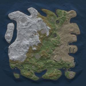 Thumbnail Rust Map: Procedural Map, Size: 3850, Seed: 1279043803, 19 Monuments