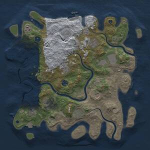 Thumbnail Rust Map: Procedural Map, Size: 3850, Seed: 1827202433, 16 Monuments