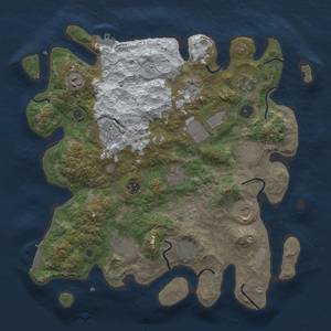 Thumbnail Rust Map: Procedural Map, Size: 3850, Seed: 1827202433, 20 Monuments