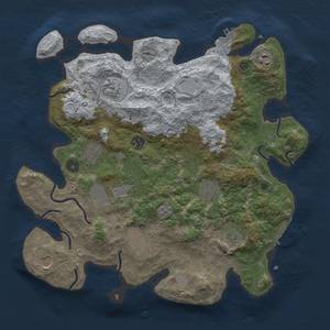 Thumbnail Rust Map: Procedural Map, Size: 3750, Seed: 1365107024, 19 Monuments