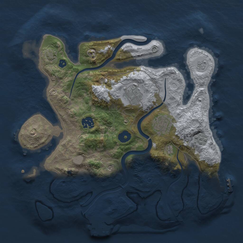 Rust Map: Procedural Map, Size: 3000, Seed: 180801694, 10 Monuments