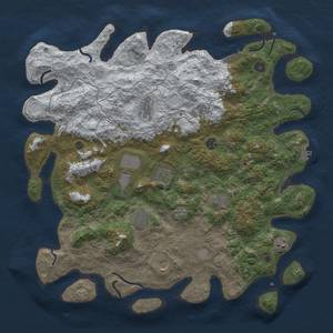 Thumbnail Rust Map: Procedural Map, Size: 4500, Seed: 392062566, 18 Monuments