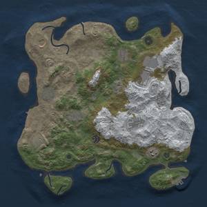 Thumbnail Rust Map: Procedural Map, Size: 3750, Seed: 358108172, 20 Monuments