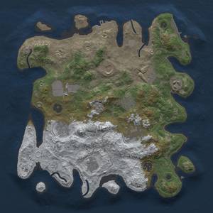 Thumbnail Rust Map: Procedural Map, Size: 3500, Seed: 1129286387, 20 Monuments