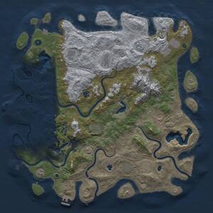 Thumbnail Rust Map: Procedural Map, Size: 5000, Seed: 778163, 17 Monuments