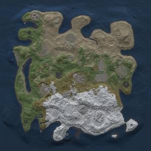 Thumbnail Rust Map: Procedural Map, Size: 3500, Seed: 1309614376, 20 Monuments