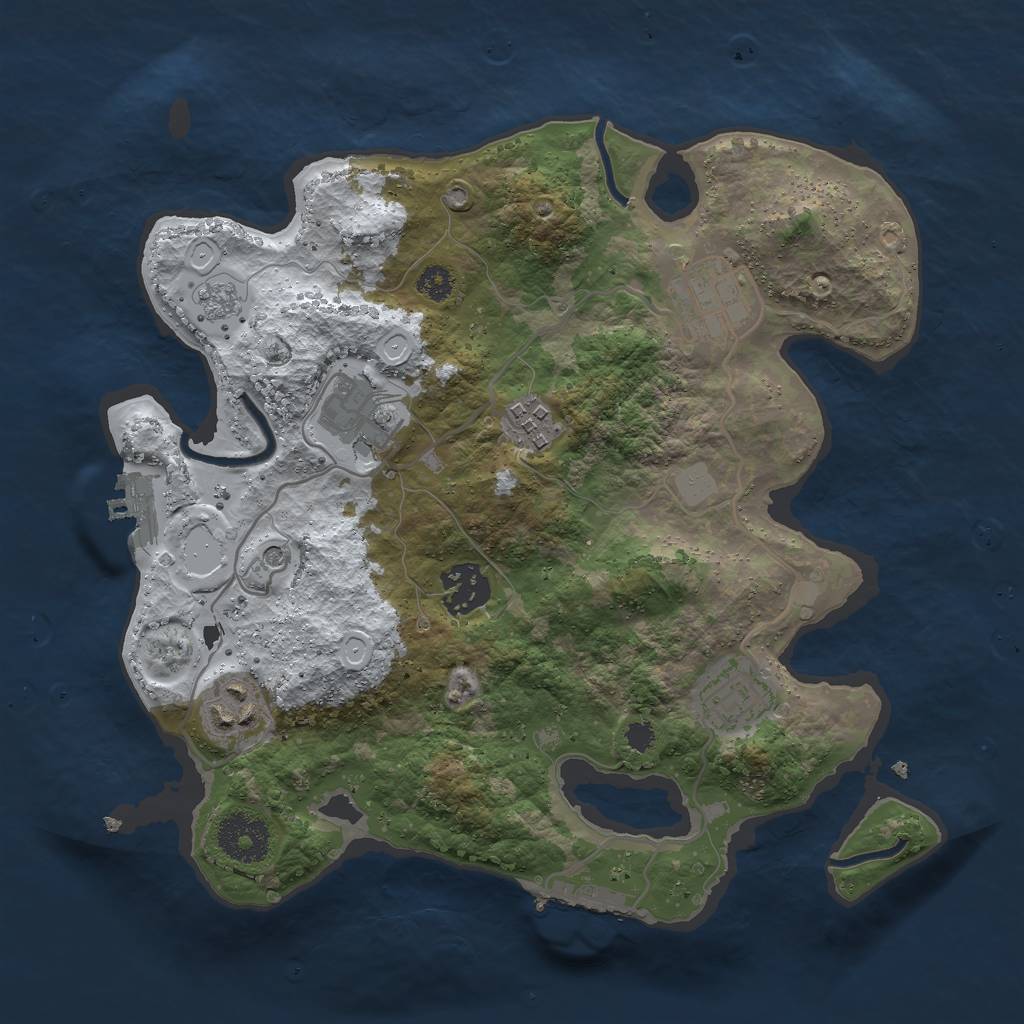 Rust Map: Procedural Map, Size: 3000, Seed: 337626270, 15 Monuments