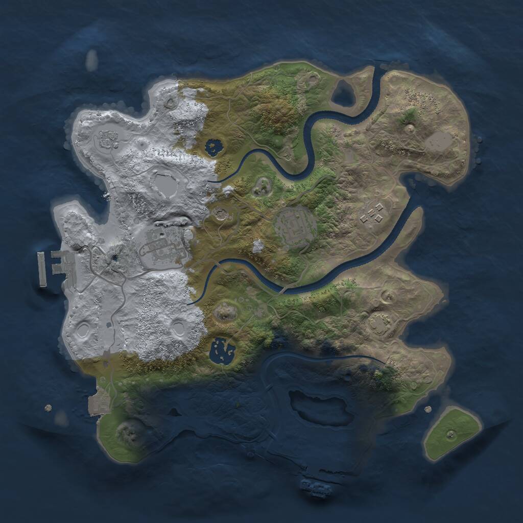 Rust Map: Procedural Map, Size: 3000, Seed: 337626270, 10 Monuments
