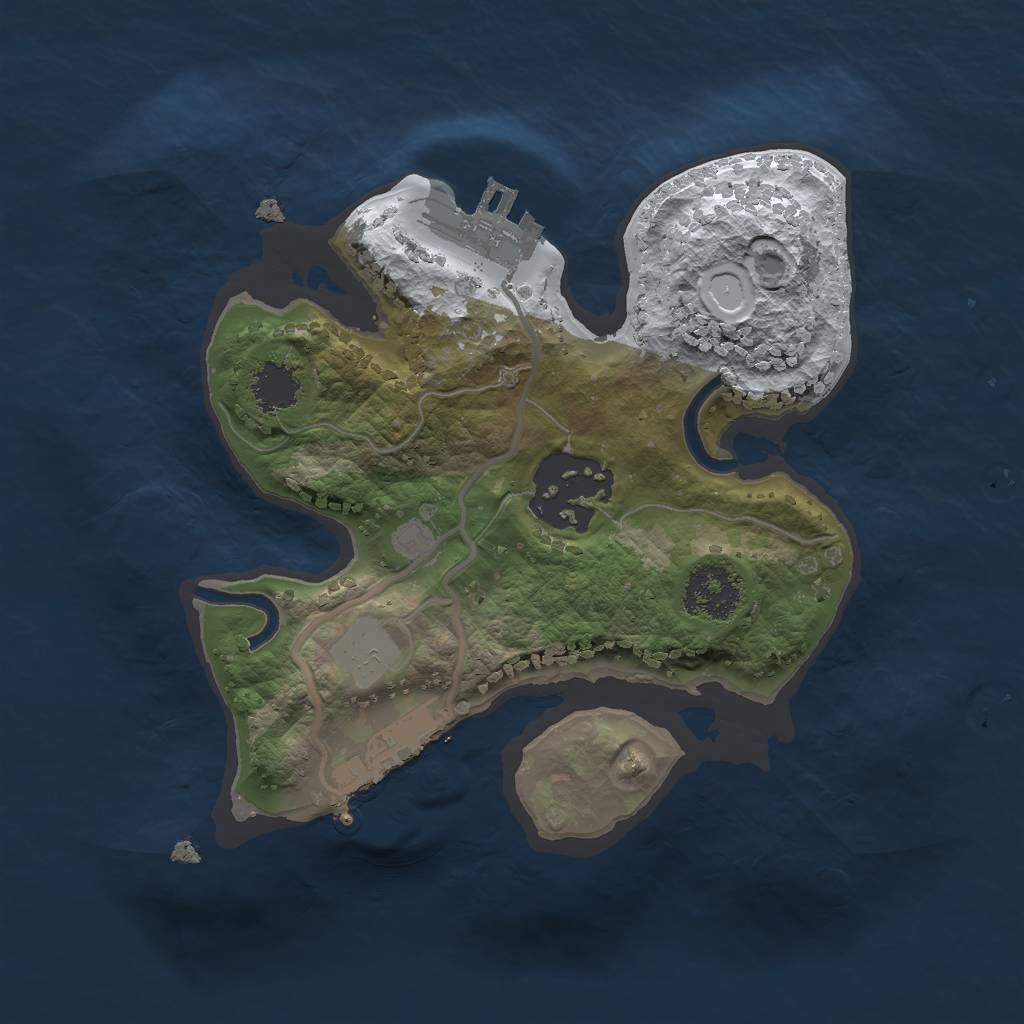 Rust Map: Procedural Map, Size: 1900, Seed: 13825, 8 Monuments