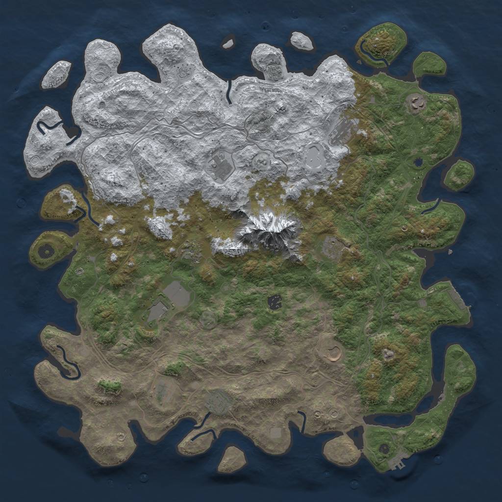 Rust Map: Procedural Map, Size: 5000, Seed: 12766, 20 Monuments