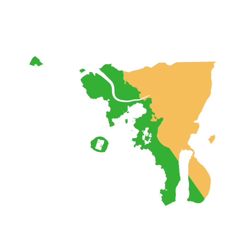 Biome Rust Map: Procedural Map, Size: 2500, Seed: 87654321