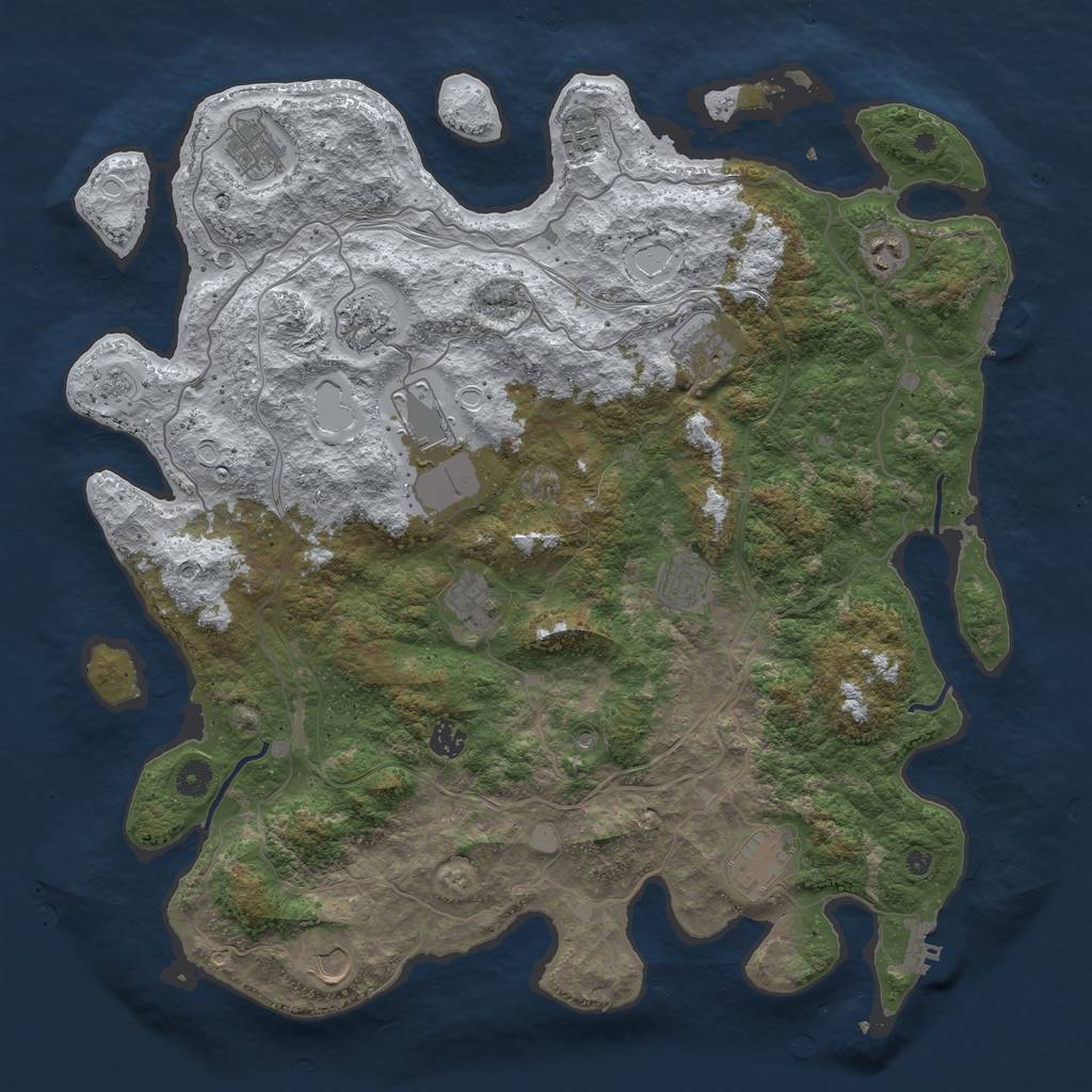 Rust Map: Procedural Map, Size: 4500, Seed: 15431, 20 Monuments