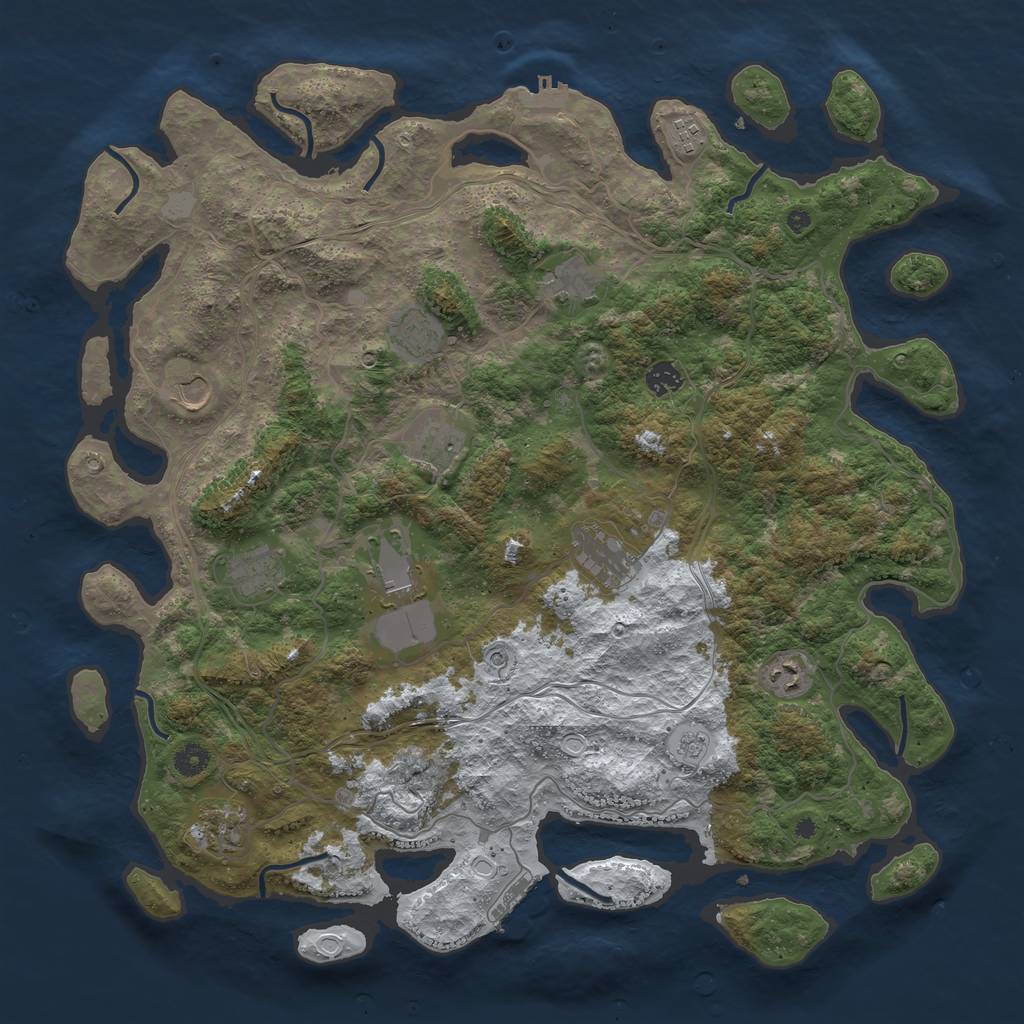 Rust Map: Procedural Map, Size: 4500, Seed: 1978833205, 20 Monuments