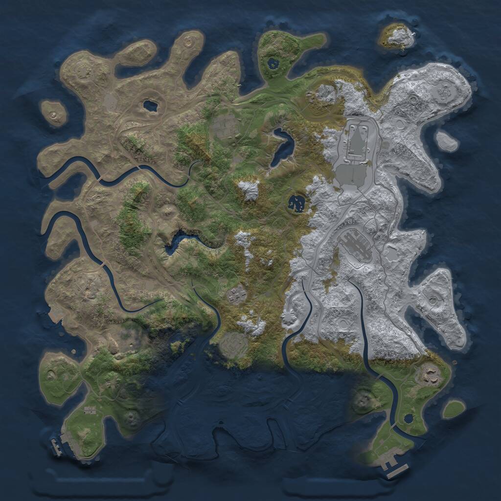 Rust Map: Procedural Map, Size: 4321, Seed: 62301, 15 Monuments