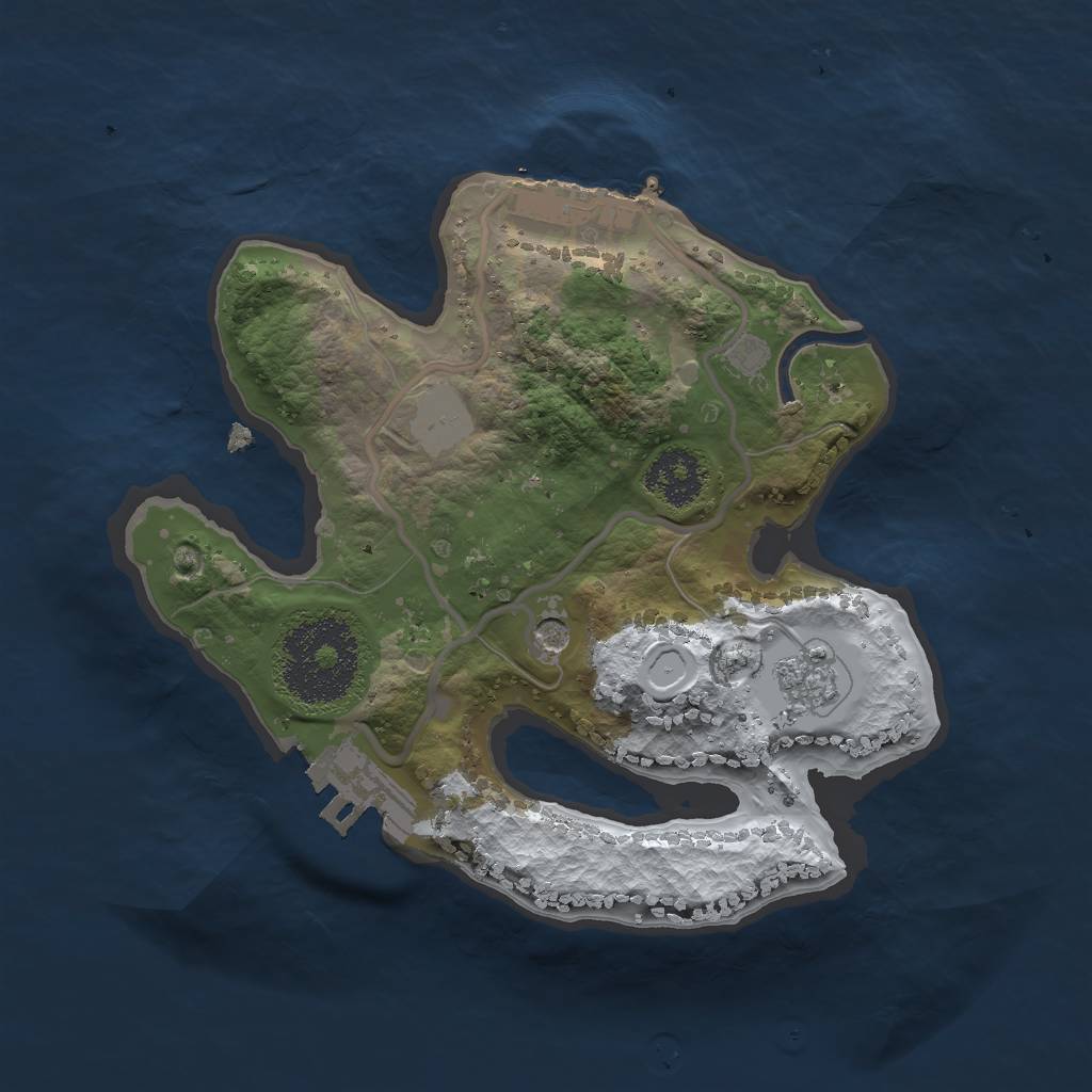 Rust Map: Procedural Map, Size: 2000, Seed: 1668236959, 9 Monuments