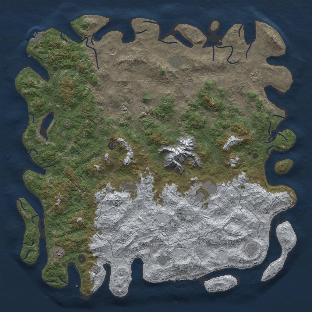 Rust Map: Procedural Map, Size: 5800, Seed: 116854, 20 Monuments