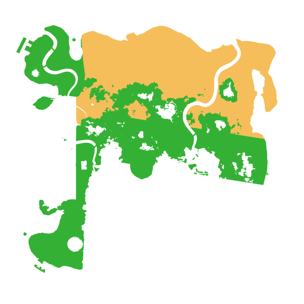 Biome Rust Map: Procedural Map, Size: 3700, Seed: 88581147