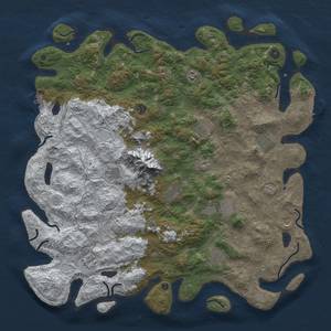 Thumbnail Rust Map: Procedural Map, Size: 5000, Seed: 235486, 20 Monuments