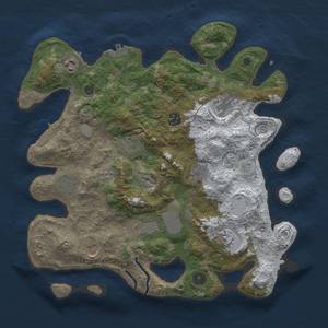 Thumbnail Rust Map: Procedural Map, Size: 3700, Seed: 1884874058, 19 Monuments