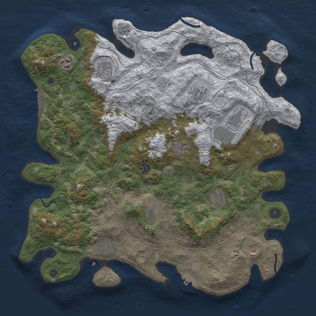 Rust Map: Procedural Map, Size: 4250, Seed: 506886, 20 Monuments