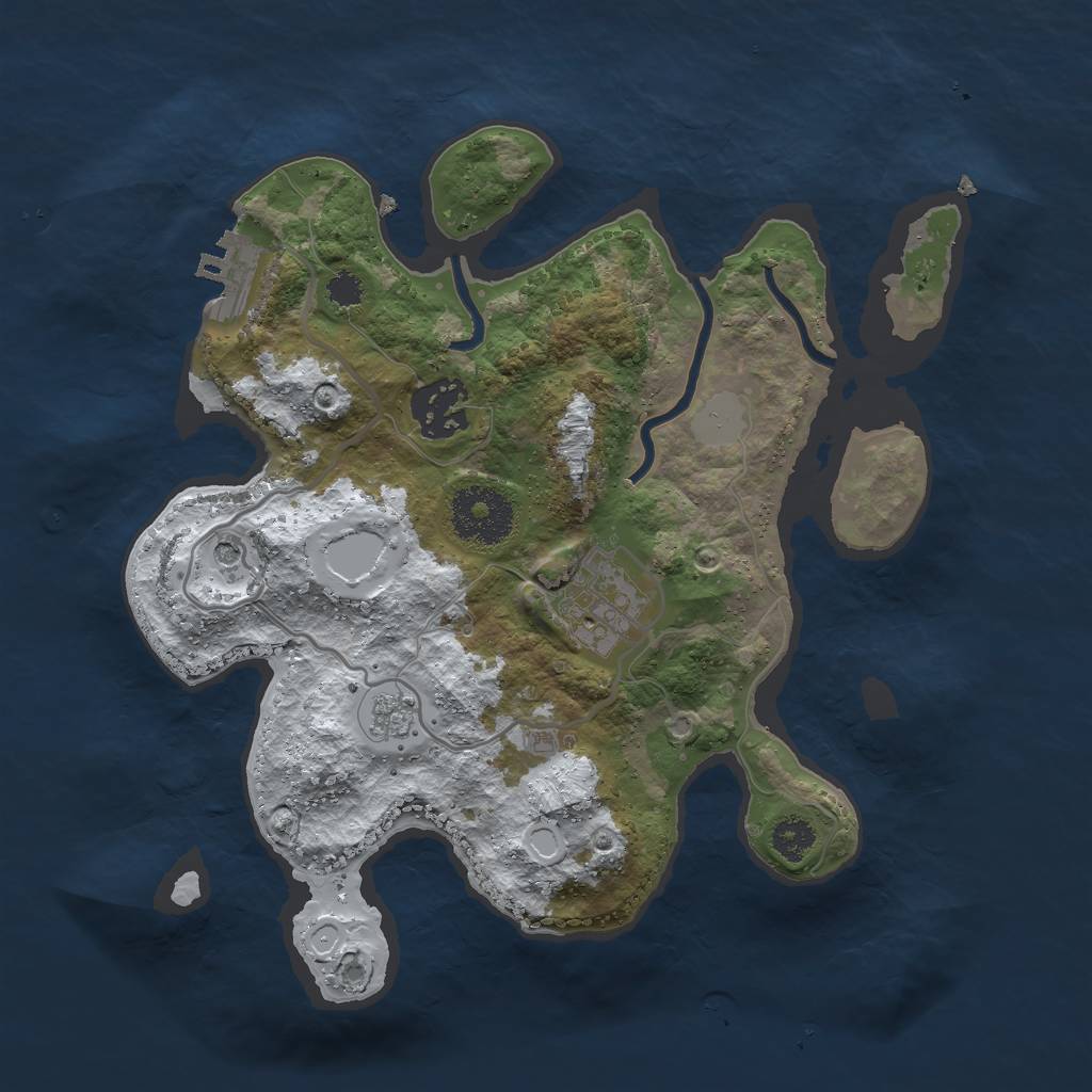 Rust Map: Procedural Map, Size: 2700, Seed: 97026045, 10 Monuments