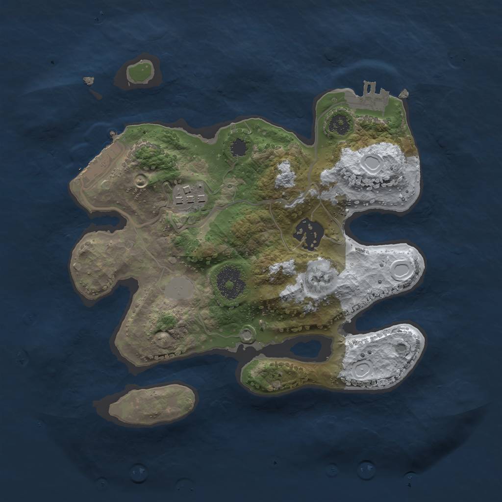 Rust Map: Procedural Map, Size: 2500, Seed: 292, 9 Monuments