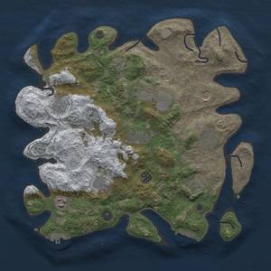 Thumbnail Rust Map: Procedural Map, Size: 3700, Seed: 280581977, 20 Monuments