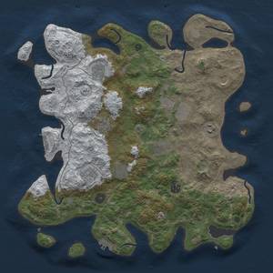 Thumbnail Rust Map: Procedural Map, Size: 4000, Seed: 27515322, 18 Monuments